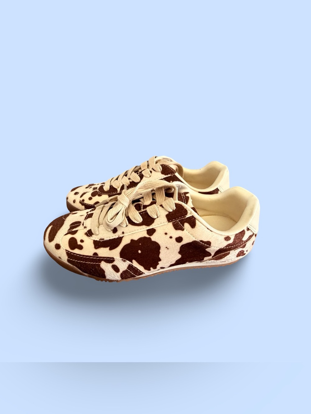 Cushionaire Cow Print Casual Sneakers - Brown & Cream - Picture 4 of 6